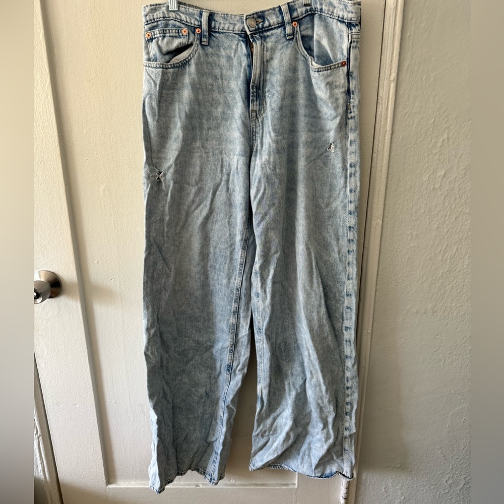 Wide Leg Light Wash Tall Jeans - GAP